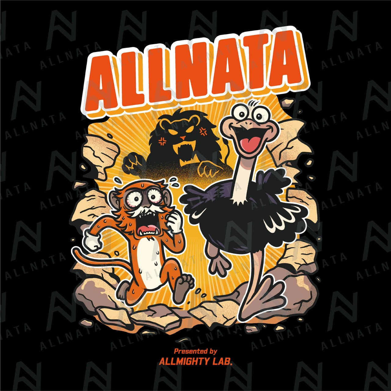 ダチョウ&パタスTシャツ(オリジナルカード付)