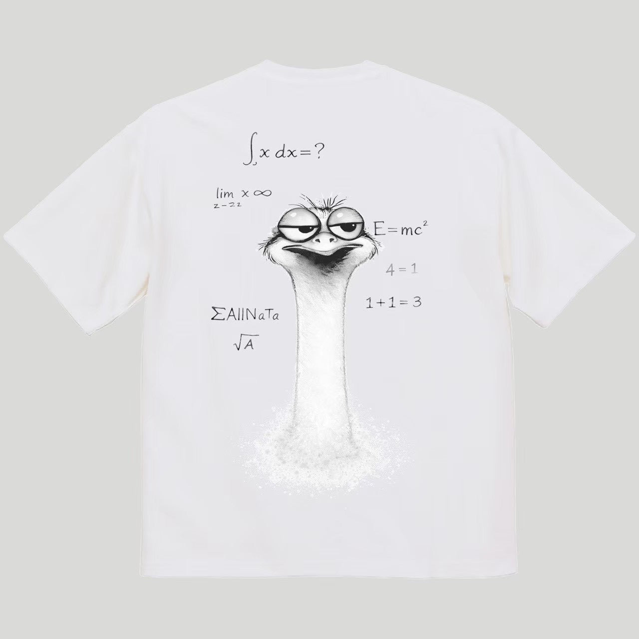 全てを理解したダチョウ ビックシルエットTシャツ（オリジナルカード付）